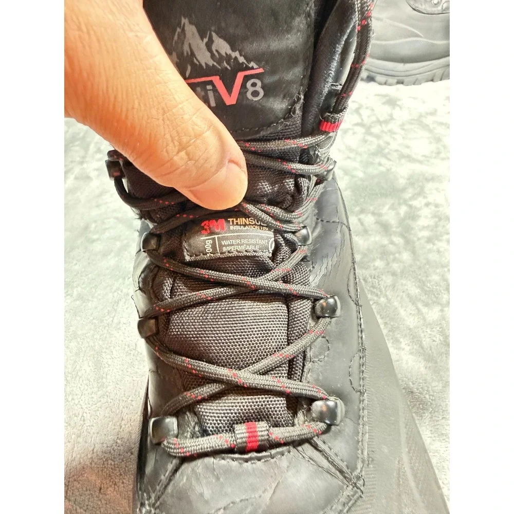 NortiV8 Mens Hiking Boots 10 Black Waterproof Insulated Thinsulate